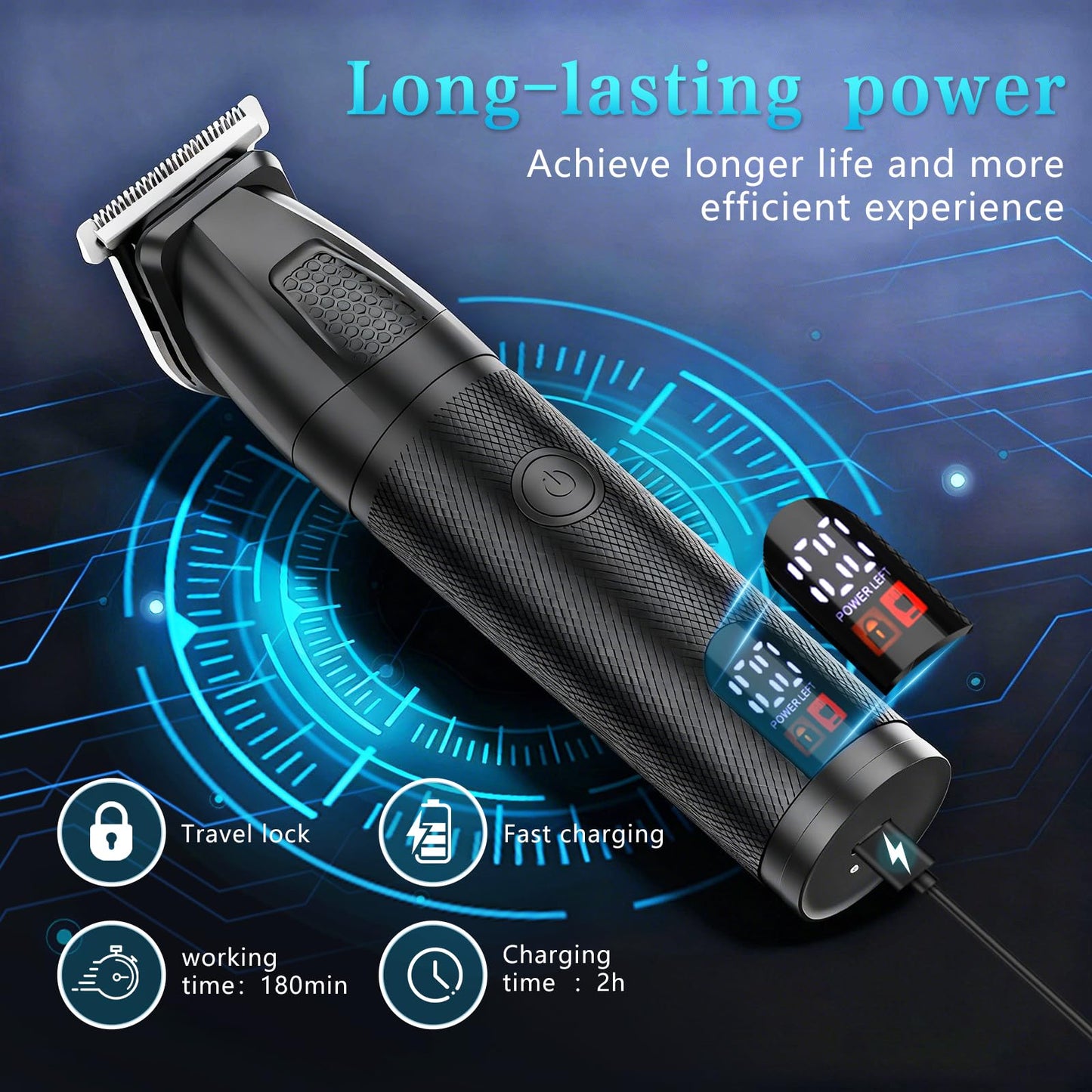 Bomxin Manscape Body & Beard Trimmer for Men,Waterproof,6 in 1 Grooming Kit