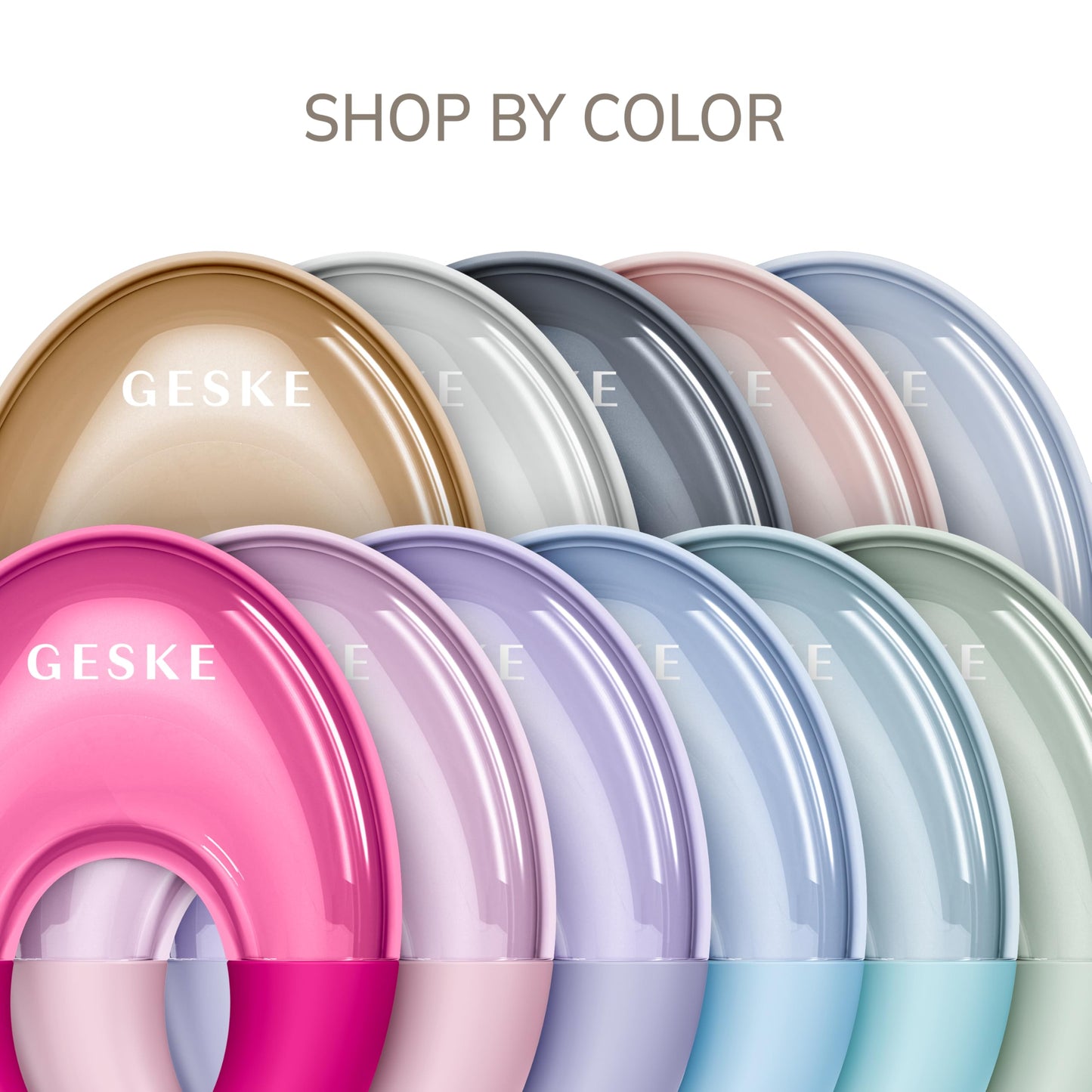 GESKE SmartAppGuided™ Cool & Warm Eye Massager | 7 in 1 | Multifunctional Massager | Eyes & Face | Battery-free Cooling & Warming | Firms, Relaxes & De-Puffs Skin | Ring-shaped Design for Easy Grip