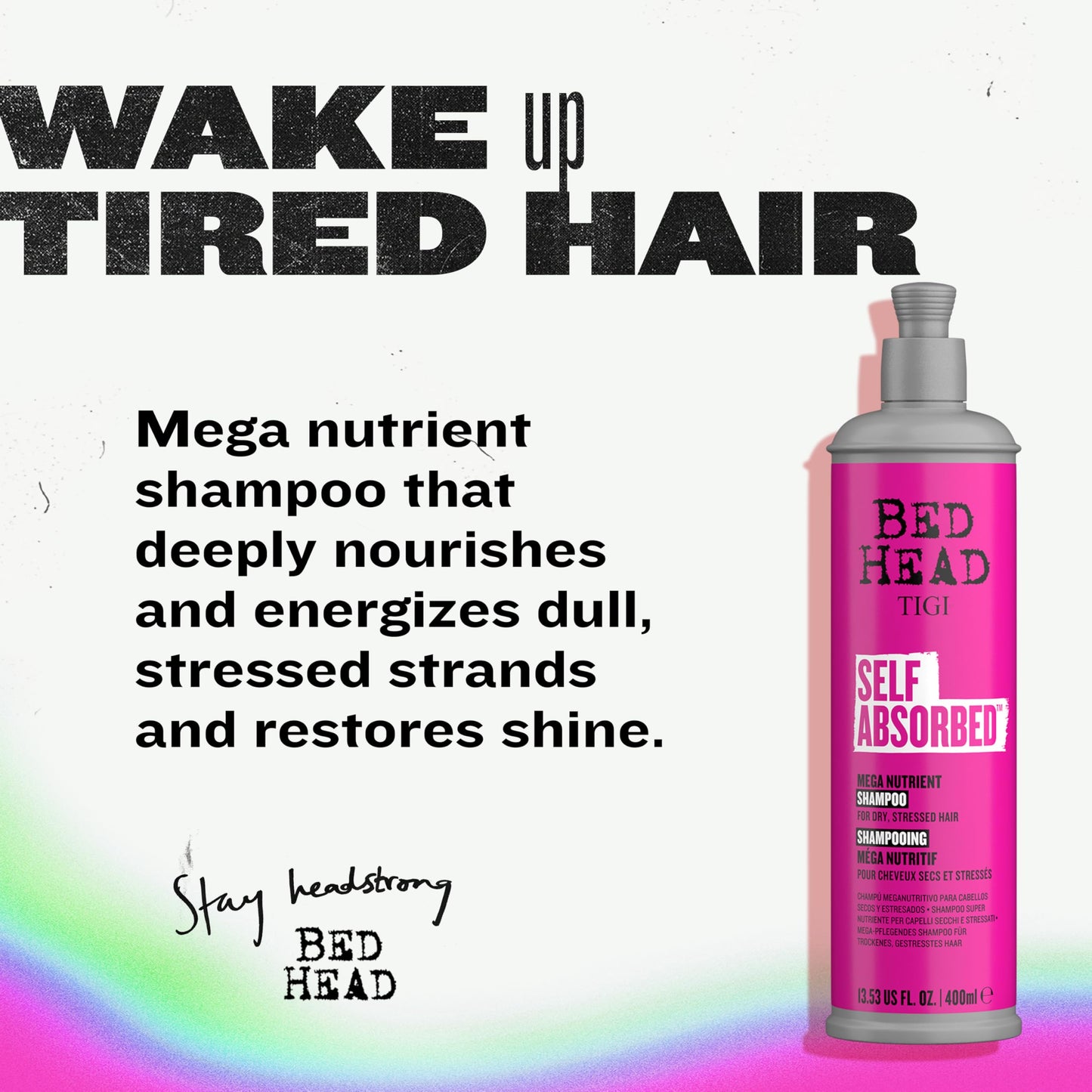 Bed Head by TIGI Self Absorbed Shampoo and Conditioner Set for Dry Hair, Nourishing and Strengthening Frizz Control Hair Care Duo, 25.36 Fl oz, 2 Pack