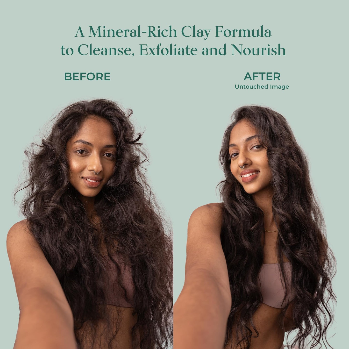 SHAZ & KIKS Balancing Clay Scrub Shampoo | Gently Exfoliate, Clarify & Detoxify Scalp | Reduce Hair Shedding & Product Buildup | Indian Clay and Hibiscus | Color-Safe, Sulfate-Free, Vegan, Natural