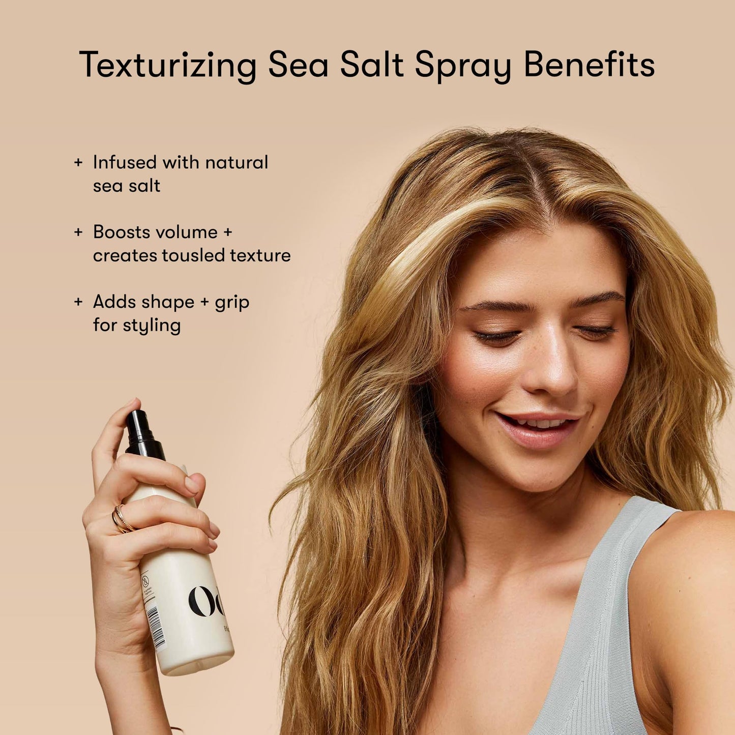 Odele Texturizing Sea Salt Spray, Boosts Volume & Definition, 8 fl oz