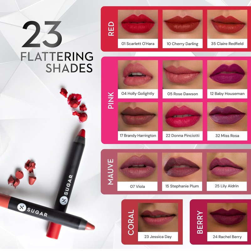 SUGAR Cosmetics Matte Crayon Lipstick - Long-Lasting 8+ Hours | 2.8g in Buffy Summers Shade