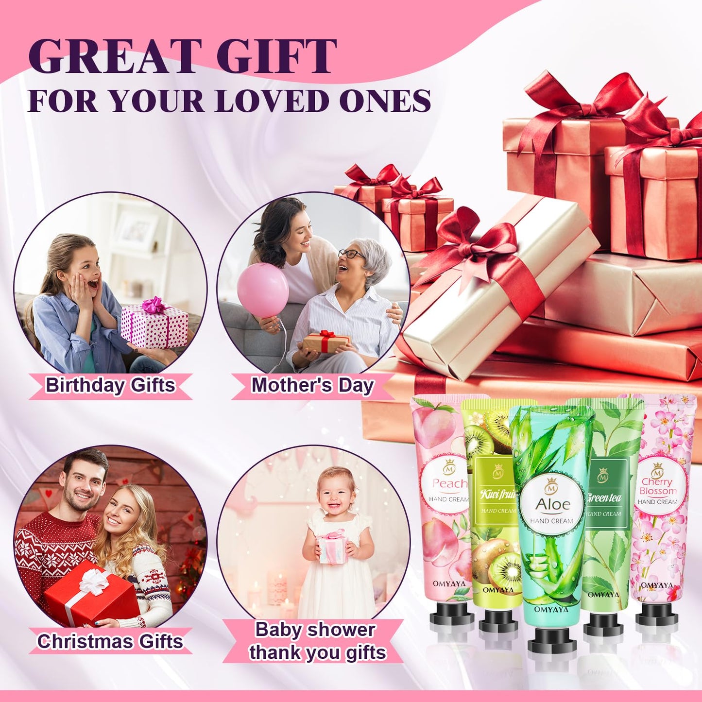 KIYTARBOO 120 Pack Bulk Lotion, Teacher Appreciation Gifts, Mini Hand Cream Gift Set, Travel Size Lotion, Hand Cream for Dry Cracked Hands, Bulk Valentine's Day Gifts for Adults Women Nurse Coworkers