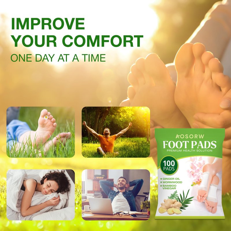 AOSORW Foot Care Pads - Daily Use Foot Patches - Easy-to-Apply Adhesive Pads for Personal Foot Care Routine - (Green, 100 Pads)