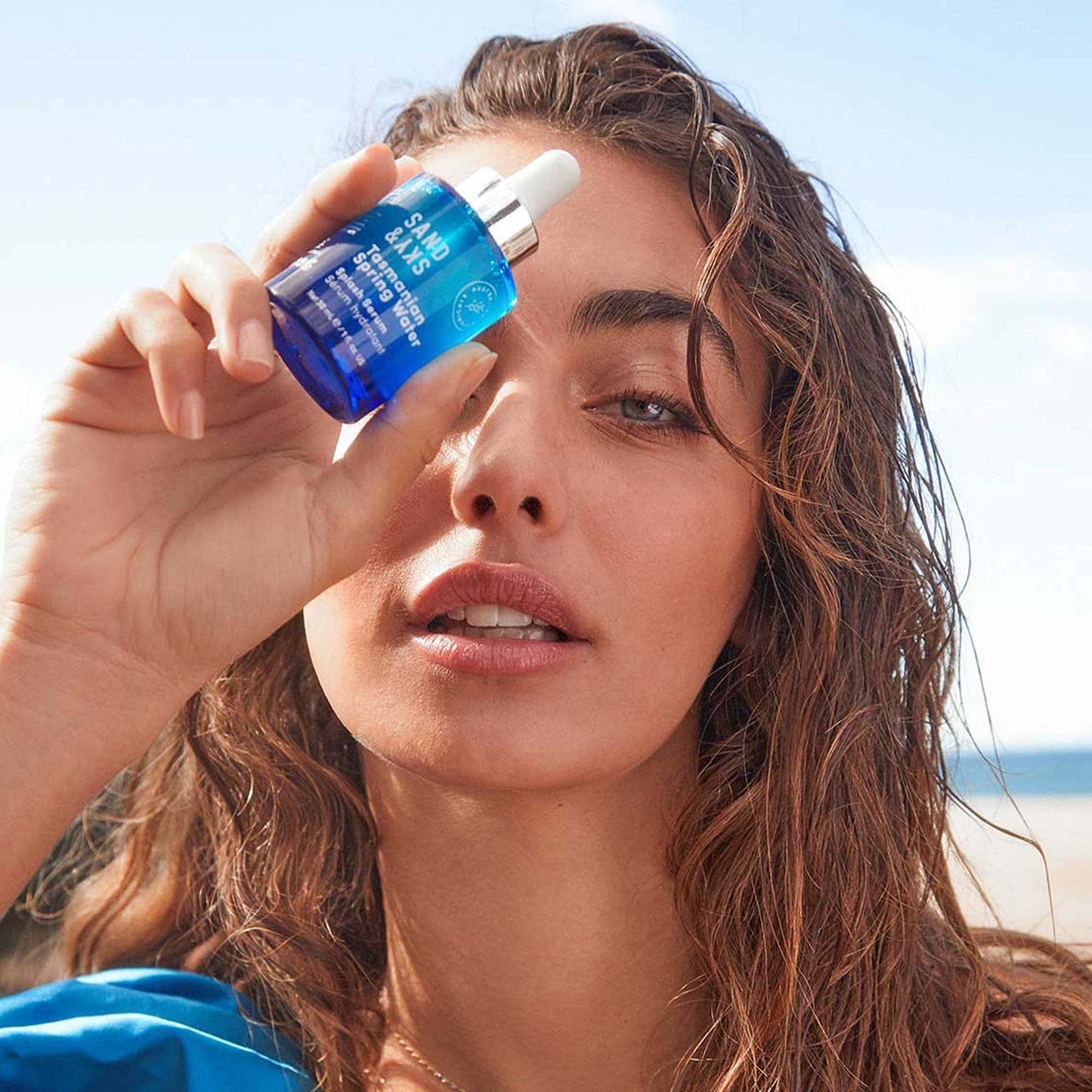 Sand & Sky Hyaluronic Acid Serum for Face - Hydrating Serum with Probiotics & Fermented Sea Kelp, Fine Line Reducing Face Serum, Plumps Skin & Smooths Wrinkles, 1 fl oz