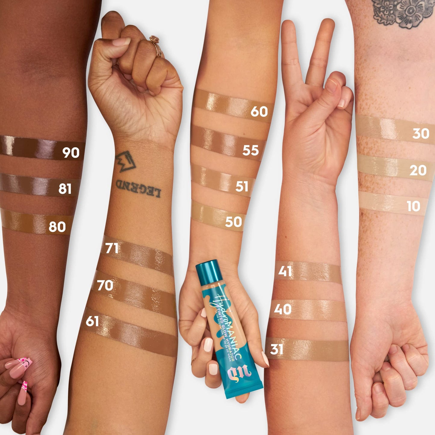 Urban Decay Hydromaniac Dewy Foundation (20 Fair Neutral), Hydrating Tinted Moisturizer for Dry Skin, Buildable Medium Coverage, Non-comedogenic, Vegan, Cruelty-free - 1.1 fl oz