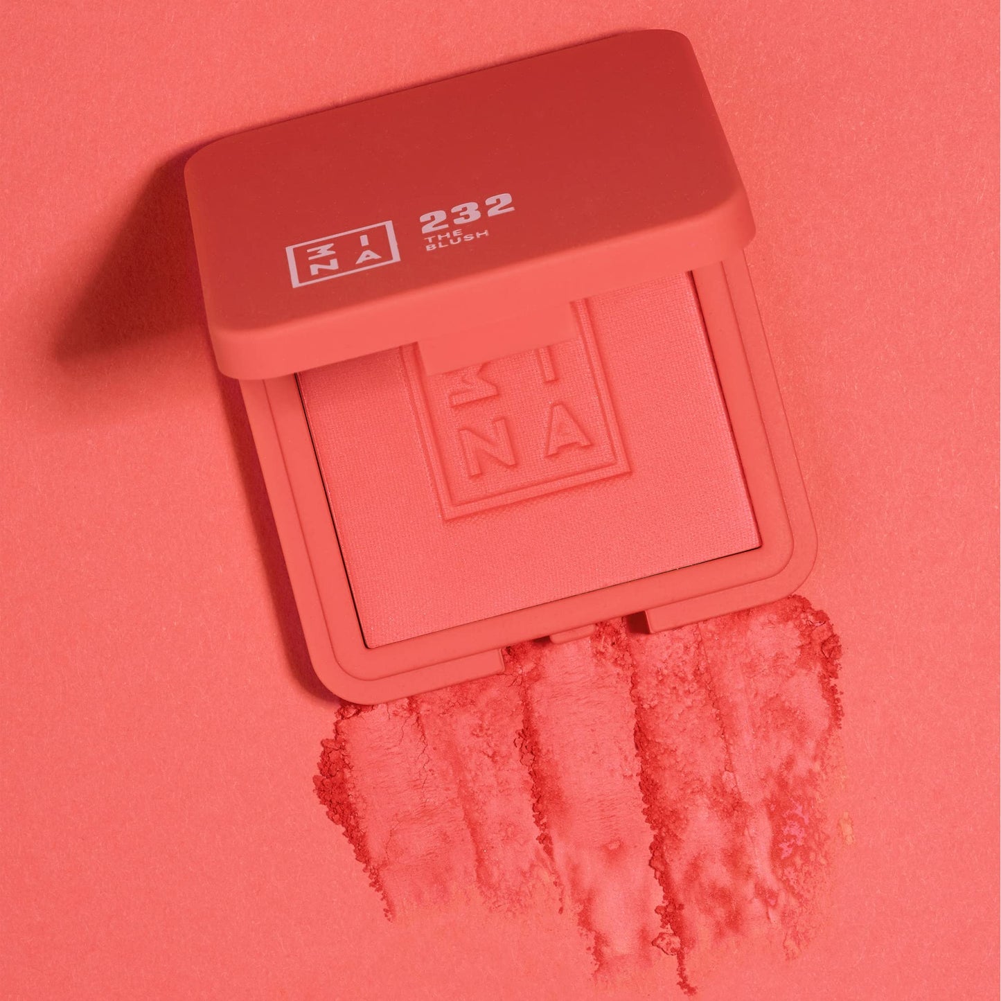 3INA The Blush - Natural Light Mineral Powder Blush for Cheeks - Pigmented and Long-Lasting Formula - Easy to Blend, Luminous Finish - 232-0.26 oz