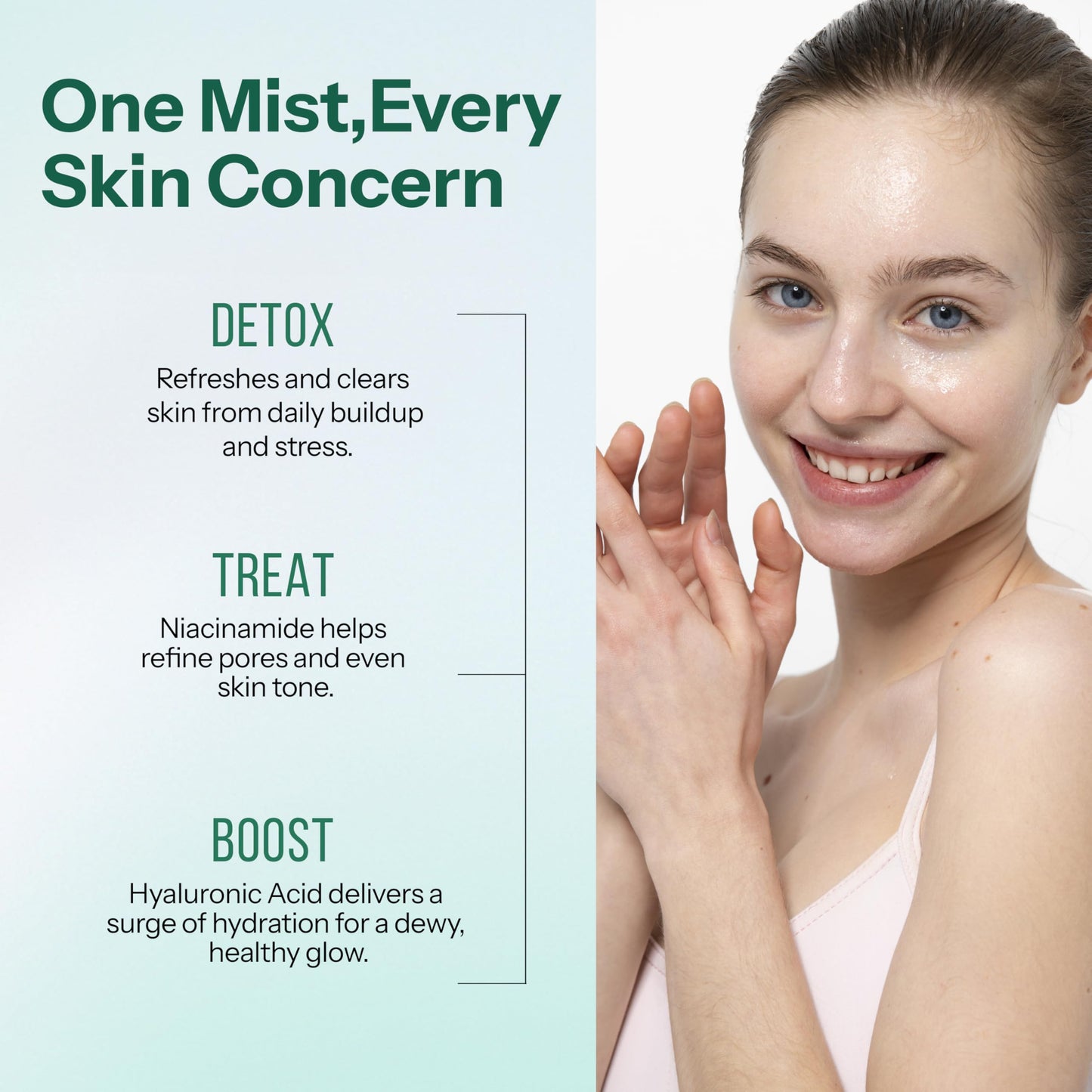 Fortify Hydrating Facial Mist Spray with Hyaluronic Acid & Aloe - Dermatologist Tested