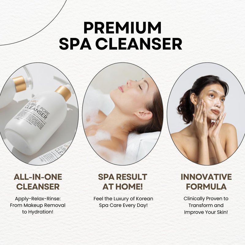 La Noubelle MPC Bubble Pore Cleanser, Korean Face Wash, Gentle Deep Pore Facial Cleanser with Caviar, Blackhead Makeup Remover, Pore Minimizer, Hydrating, Exfoliator, Oily, Dry Skin 10.1 fl oz