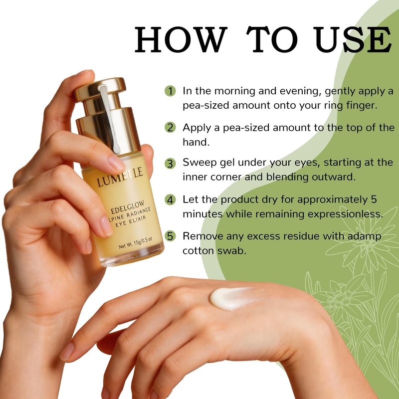 LUMELLE Alpine Radiance Eye Cream & Serum for Dark Circles, Brightening, Firming, Smoothing, Reviving Anti-Aging Skin Care