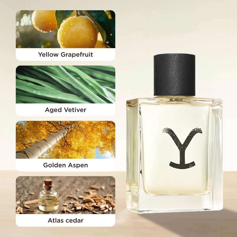 Tru Western Yellowstone Original Men’s Handcrafted Cologne Spray for Men, Desert Verbena, Yellow Grapefruit, Vetiver Root & Atlas Cedarwood, 3.4 fl oz (100 ml)