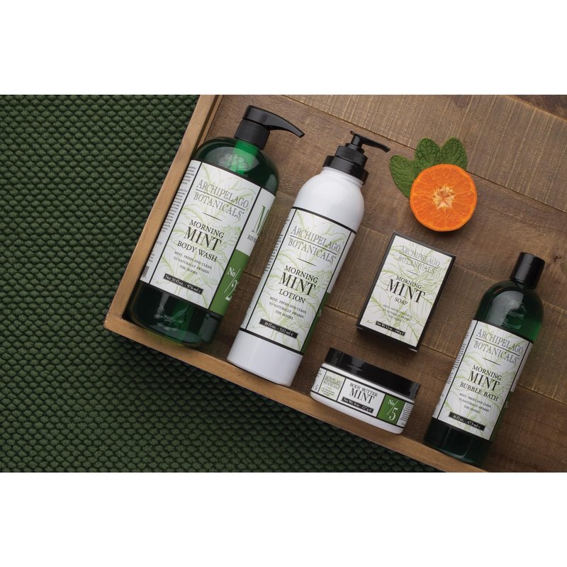 Archipelago Botanicals Morning Mint Body Wash, Moisturizing Body Wash for Dry and Sensitive Skin, Invigorating Shower Gel, Free from Parabens, Phthalates and GMOs (33 oz)