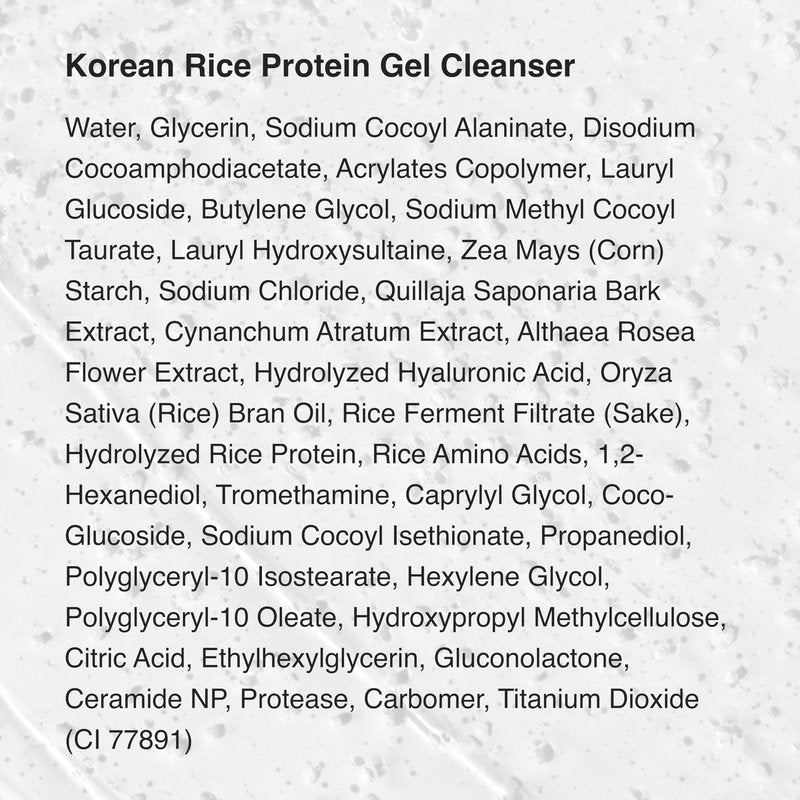 Hesul Rice Protein Gel Cleanser, Korean Skincare for Sensitive Skin, Ceramide, Hyaluronic Acid, Gentle Exfoliating, Brightening, Rice Enzyme Capsules, Valentine's Day Gifts for Woman | 400ml