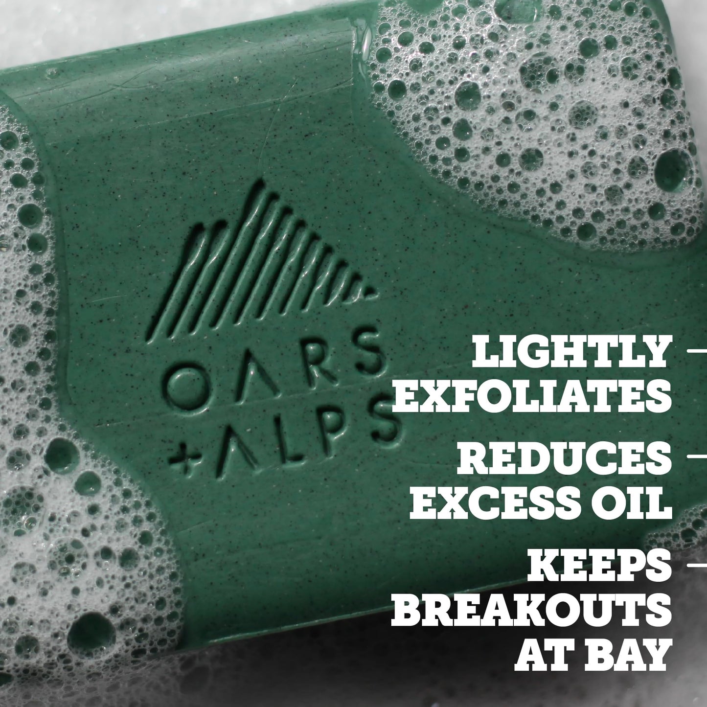Oars + Alps Exfoliating & Moisturizing Bar Soap for Men, Deep Cleaning Soap, Clean Ingredients, All Skin Types, Peppermint Charcoal, 3pk