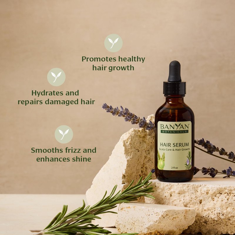 Banyan Botanicals Hair Serum – Ayurvedic Herbal Oil for Scalp Care & Healthy Hair Growth – with Organic Amla, Rosemary & Castor Oil – 2 fl oz – Vegan Non-GMO Sustainably Sourced