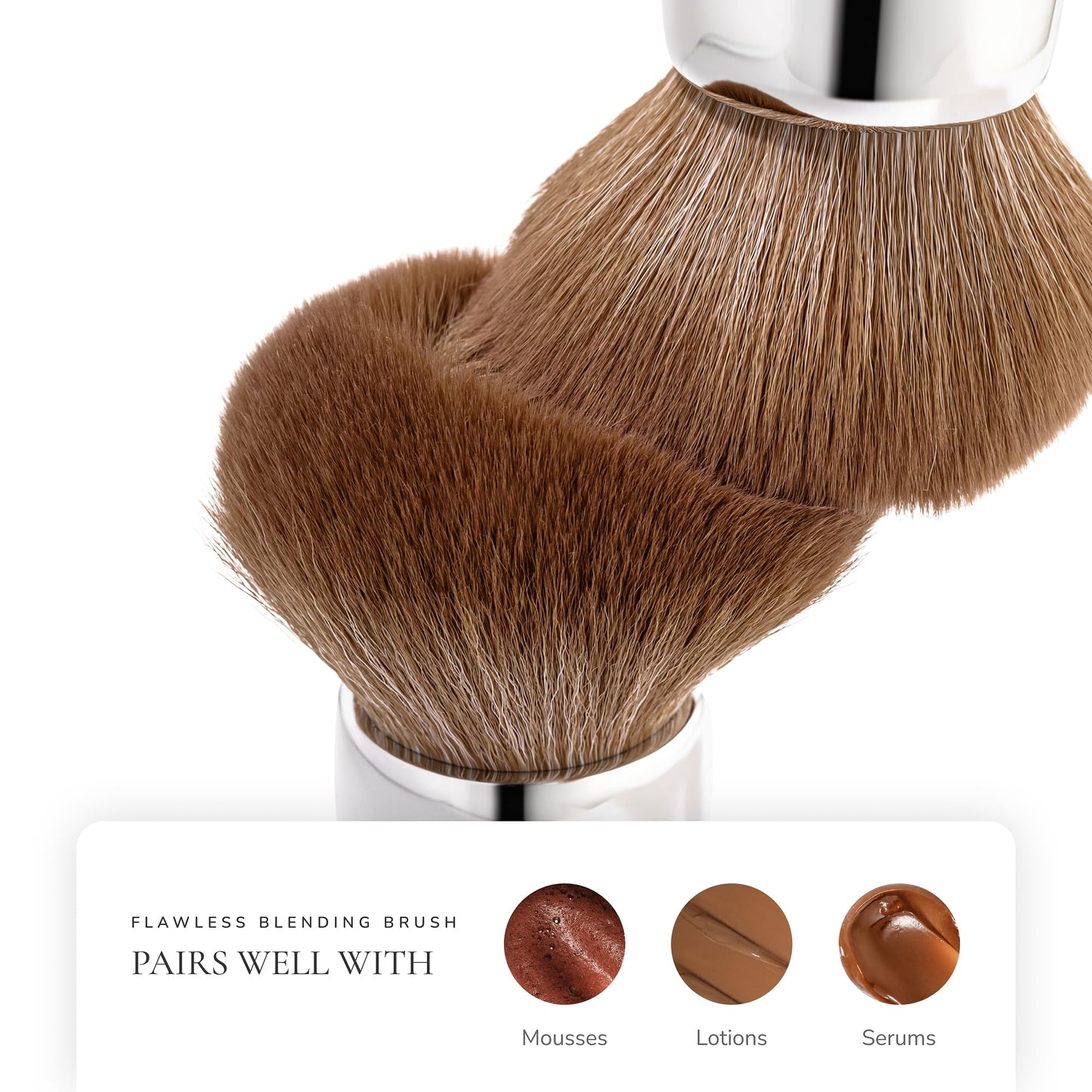 Loving Tan Flawless Blending Brush - Self Tanning Streak-Free Application, Ultra-Soft Vegan Bristles, Perfect for Tanning Hands & Feet, Free-Standing, Cruelty-Free, Use with Mousse or Cream