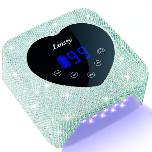 72W Cordless UV LED Nail Lamp for Gel Nails,Nail Dryer with 5 Timers