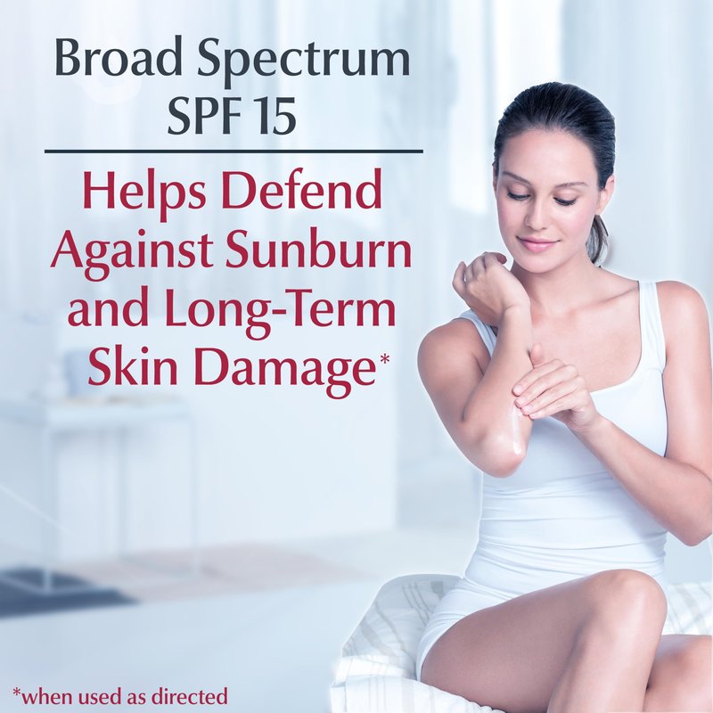 Eucerin Daily Hydration Lotion with SPF 15 - Broad Spectrum Body Lotion for Dry Skin - 16.9 fl. Oz. Pump Bottle (Pack of 3)