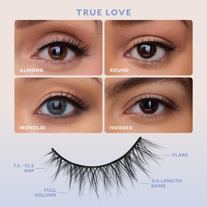 Velour Effortless Self Adhesive Eyelashes (2-Pack), Reusable Pre Glued Strip Lashes, No Trim Needed Lash Strips, Press On Eyelashes No Glue Needed, Lightweight Adhesive Eyelash Strips