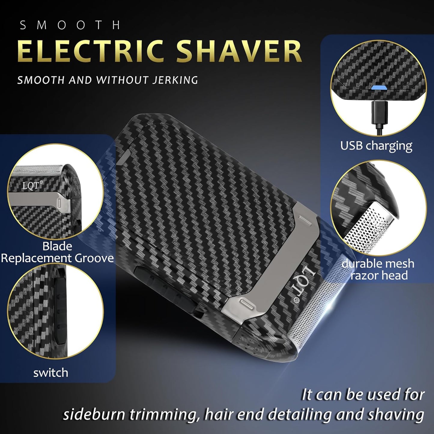 Professional Hair Clippers for Men - Cordless Trimmer Set with Nose & Ear Groomer | Rechargeable Electric Shaver