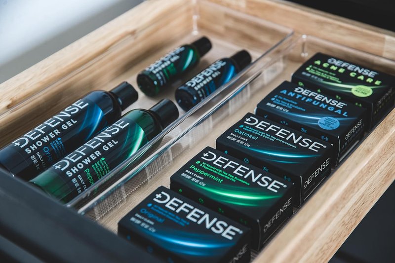 Defense Soap Variety Gift Set - All-Natural Bar Soap & Body Wash | Tea Tree, Peppermint, Oatmeal