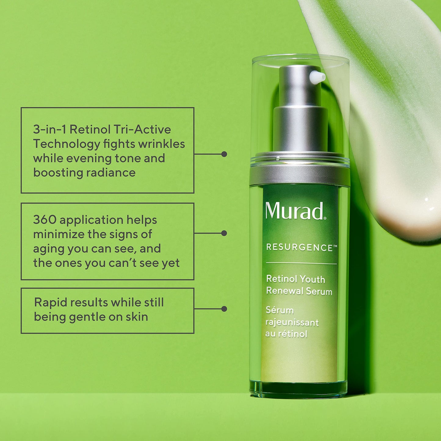 Murad 90 Day Resurgence Kit - Retinol Youth Renewal Serum, Renewing Cleansing Cream, Retinol Youth Renewal Night Cream, Retinol Youth Renewal Eye Serum and Replenishing Multi Acid Peel