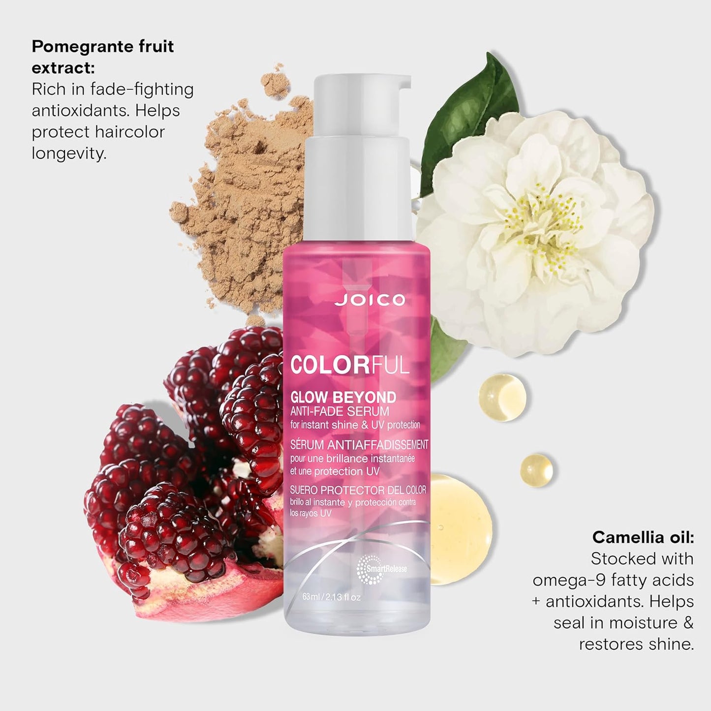 Joico Colorful Glow Beyond Anti-Fade Serum - Preserve Color & Boost Vibrancy | 2.13 Fl Oz
