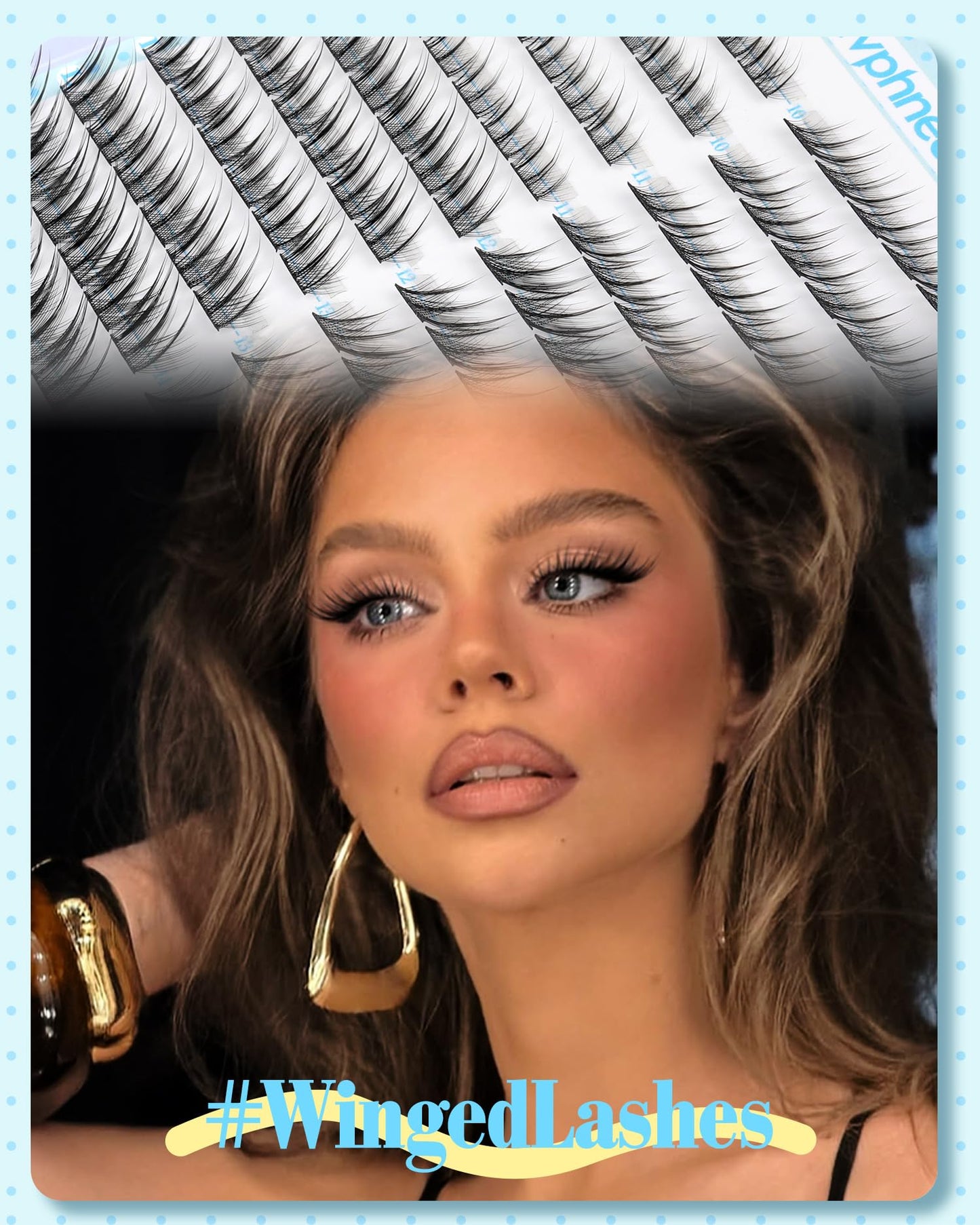 Fox Eye Lash Clusters J-Curly Individuals Eyelash Extension Wet Look Fairy Lash Spikes Cat Eye Lash Extensions Pre-Mapped Natural Eyelash Clusters 144 Pcs 10-15MM Wispy Cluster Lashs