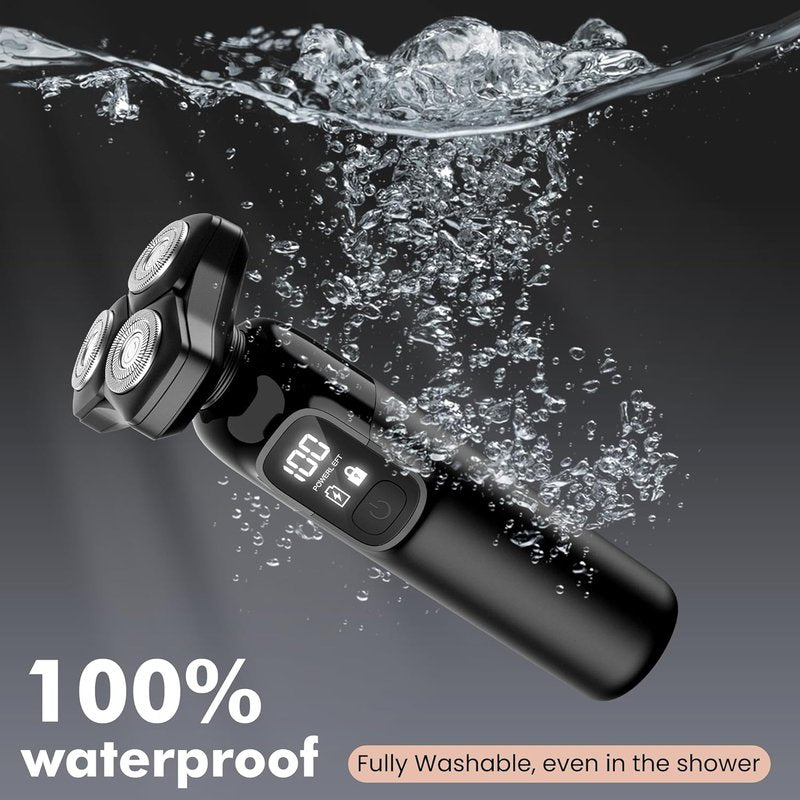 Electric Razor for Men - Flynth 3-in-1 Cordless Shaver | IPX7 Waterproof, Fast Charging, Beard & Nose Trimmer