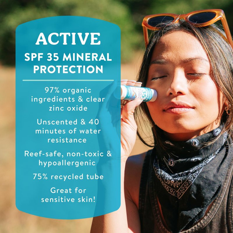 Badger Mineral Sunscreen Combo, SPF 30 Cream & SPF 35 Face Stick, Organic Ingredient with Mineral Zinc Oxide, Unscented Reef Safe Sunscreen Set, Broad Spectrum, Water Resistant, 2-Count