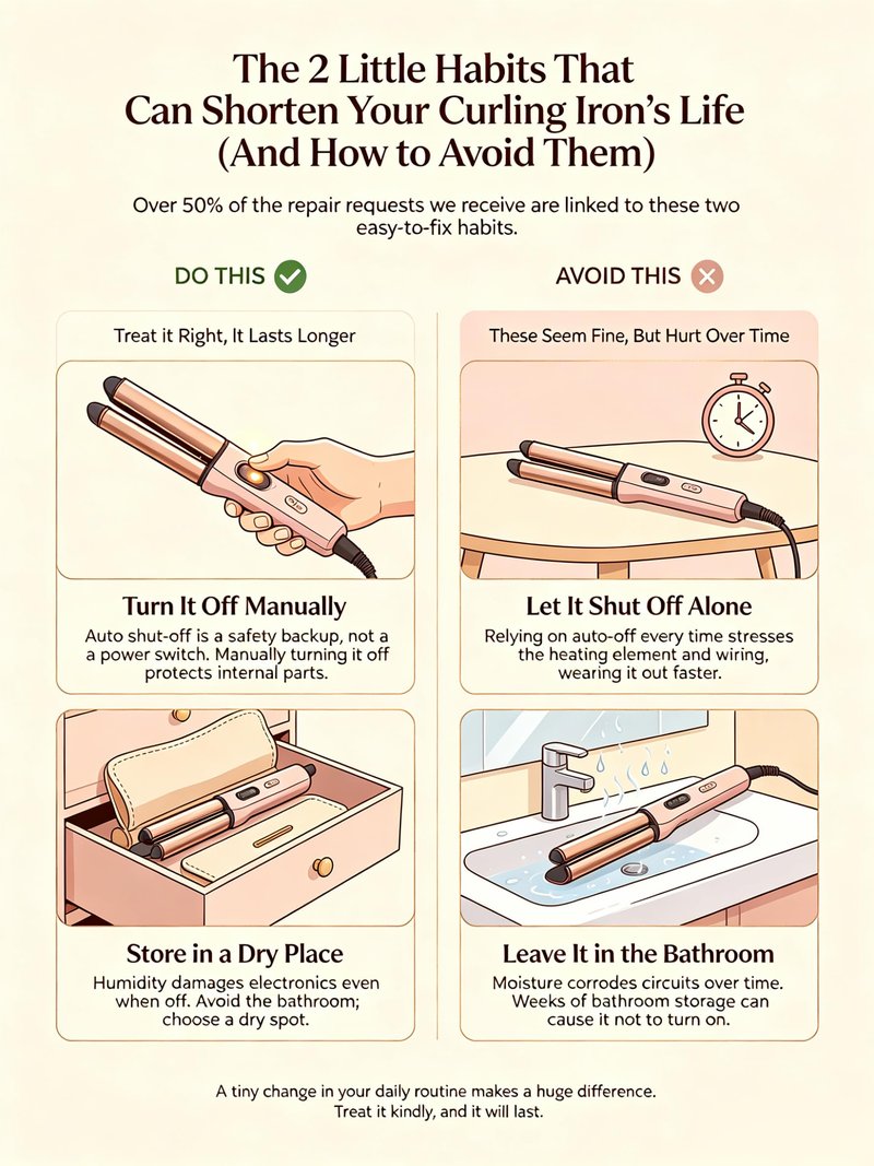 abp 1 Inch Curling Iron Extra Long Barrel with Ceramic Coating for Long/Medium Hair,LED Display Instant Heat up to 450°F with clamp,Hair Waving Style Tool Girls & Women