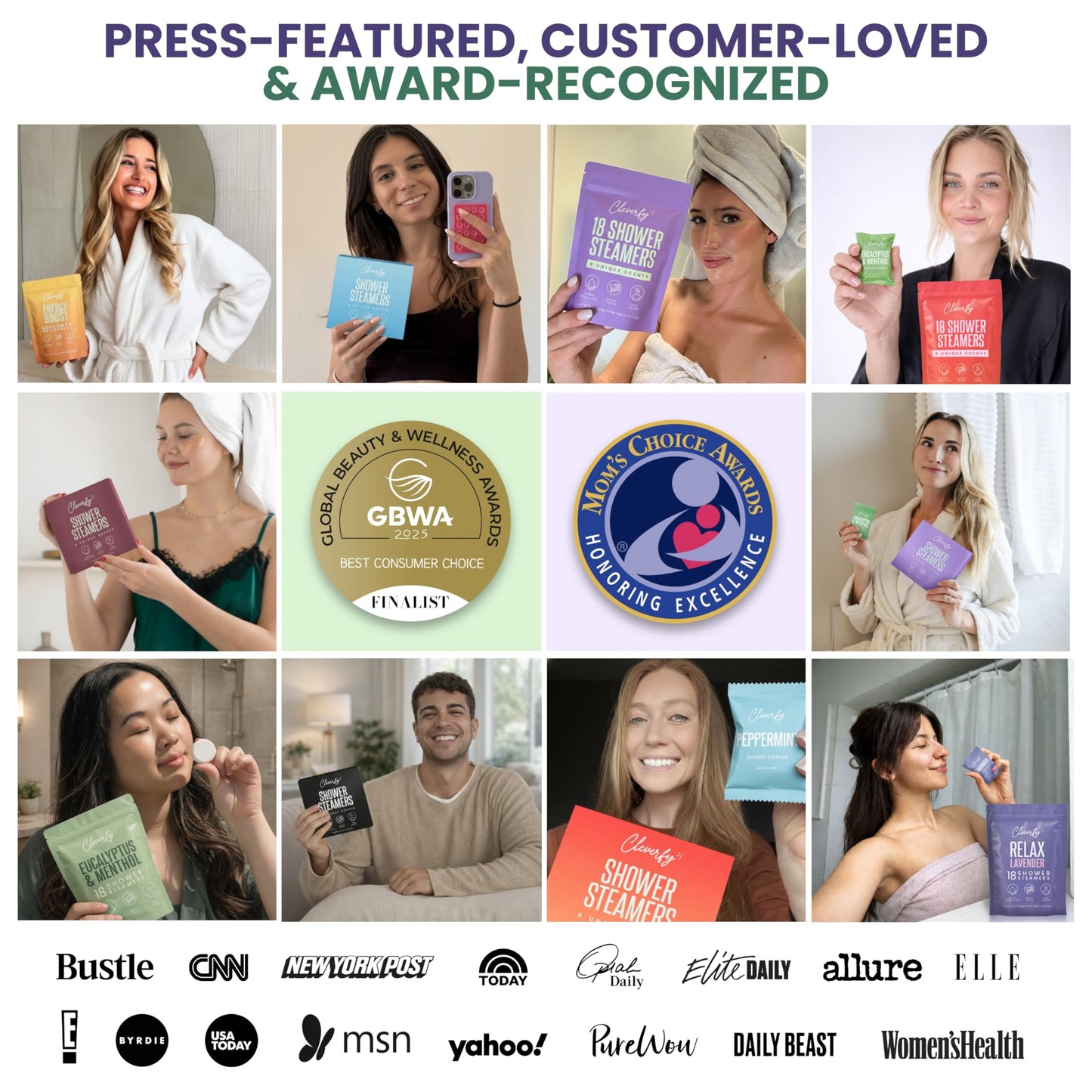 Cleverfy Shower Steamers Aromatherapy - Birthday Gifts for Women, Mom, Wife, Grandma, Her, Best Friend, Daughter, Sister, Teens & Girlfriend - 6 Tablets