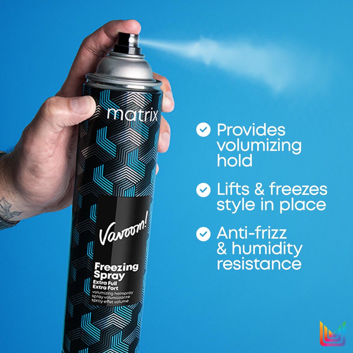 Matrix Vavoom Extra Full Freezing Finishing Spray | Volumizing, High-Hold Hairspray | For All Hair Types