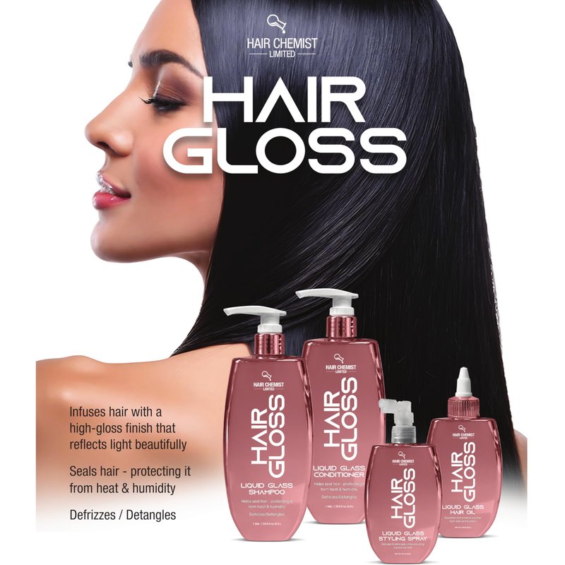 Hair Chemist Hair Gloss Liquid Glass Conditioner 33.8 oz. - Frizz Reducing Smoothing Conditioner, Lightweight Formula that Protects and Adds Shine to Hair