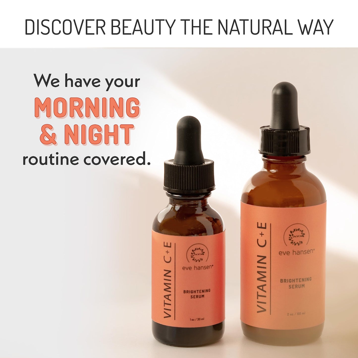 Eve Hansen Vitamin C Serum for Face - Facial Serum with Hyaluronic Acid, Vitamin E and Aloe Vera 1 oz - for softer, smoother, and more refined Skin