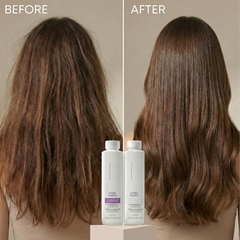 Professional Shampoo Hydrating and Detangling Leave-In Set with Aloe & Hyaluronic Acid. Lightweight Moisture, Softness & Shine, Vegan & Paraben-Free.