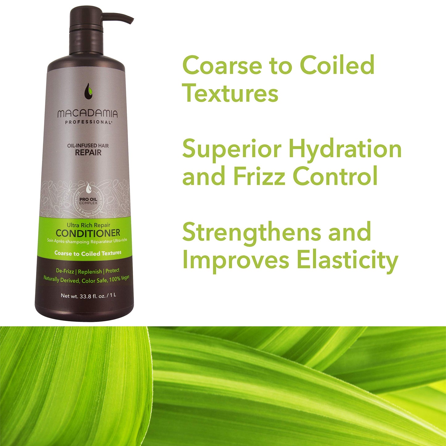 Macadamia Professional Ultra Rich Moisture Hair Conditioner – Deep Hydration for Dry Curly Hair Care Sulfate Paraben Free Natural Organic Vegan Hair Product, 33.8 fl oz