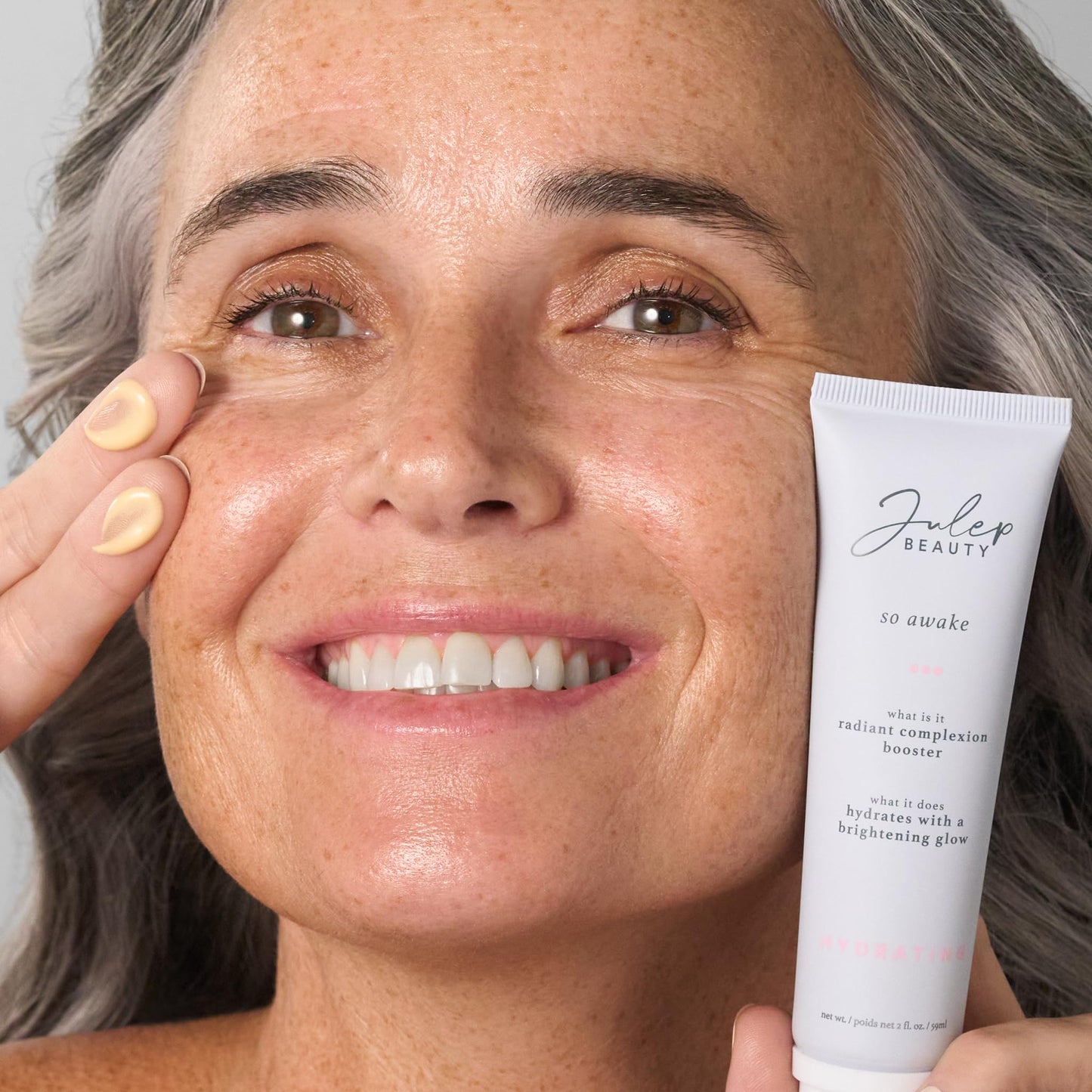 Julep Radiant Glow Duo: So Awake Snail Mucin Complexion Booster Moisturizer + Face Primer & Skip The Brush Cream-to-Powder Blush Stick in Golden Guava Makeup & Skincare Set