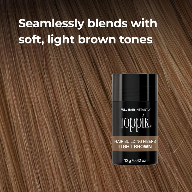 Toppik Hair Building Fibers - Instantly Thicker & Fuller Hair | 9 Shades, 4 Size Options
