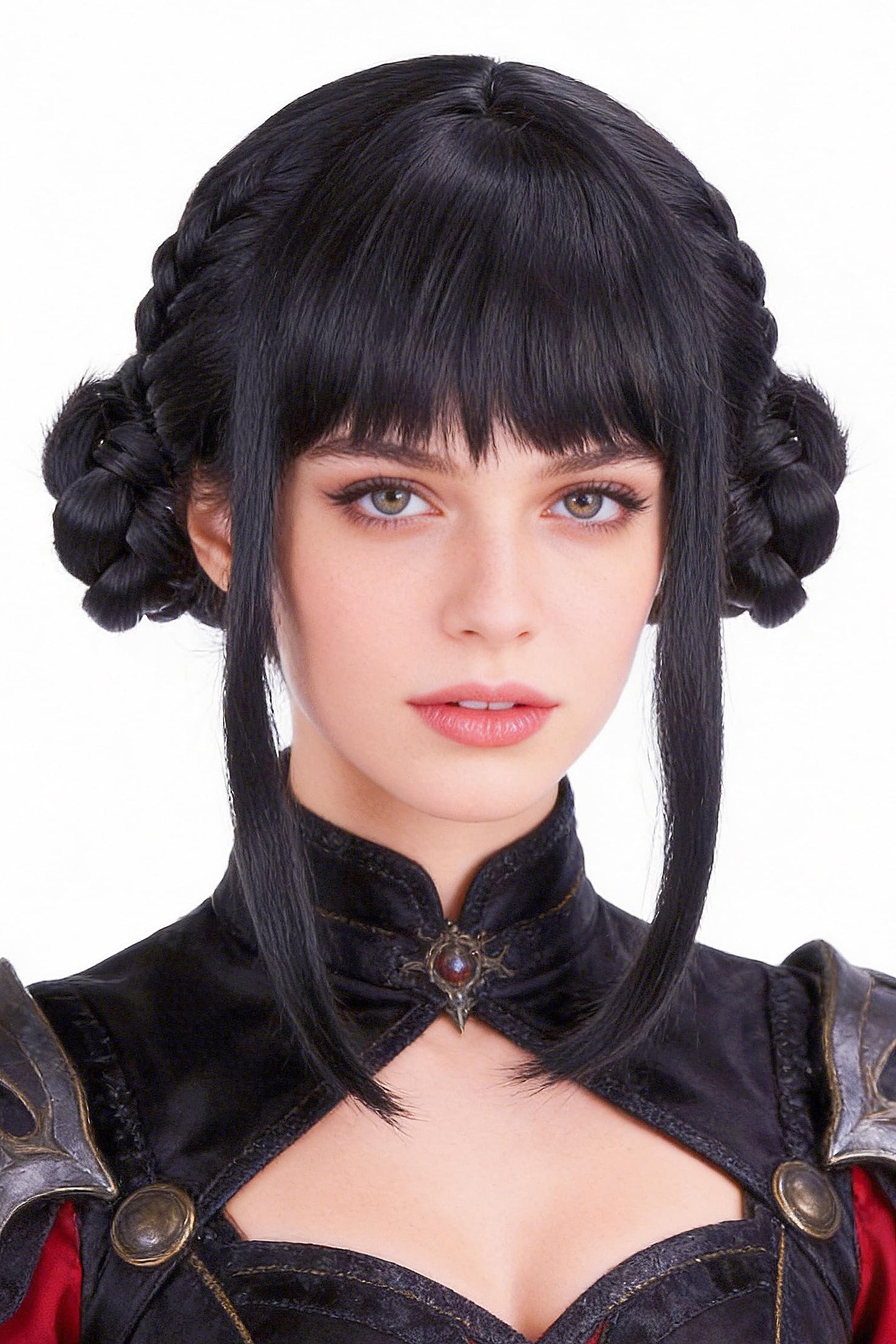LeMarnia Purple Black Double Braid Wig Anime Cosplay Wigs for Girls Halloween Costume Wig
