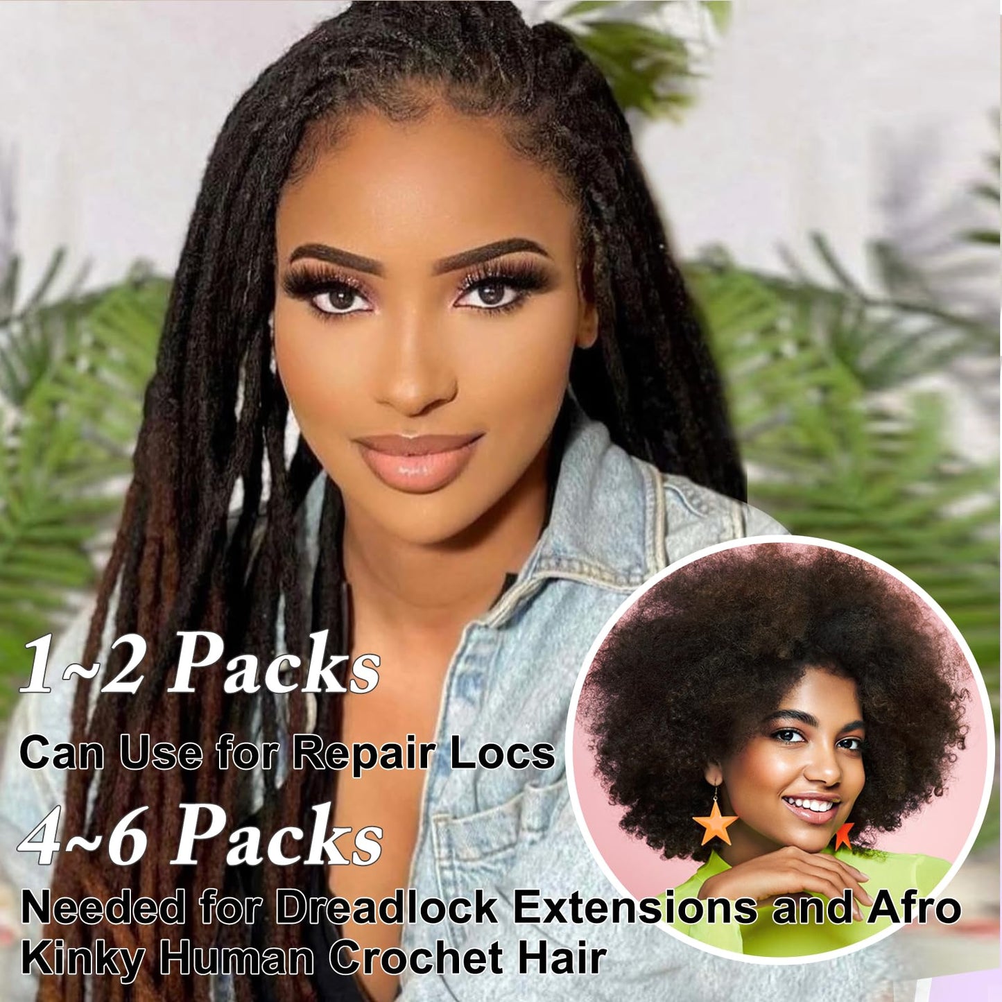 Afro Kinkys Bulk Human Hair 613# 4C Kinky Braiding Hair for Dreadlocks 10 Inch 613 Blonde Human Cuban Twist Hiar for Loc Repair, Dreadlock Extensions, Mini Twists, Braids