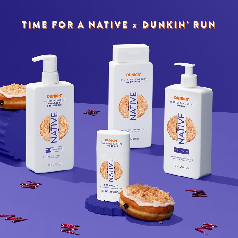 Native Body Lotion, Dunkin Blueberry Cobbler, Moisturizer for Dry Skin with Plant-Based Ingredients, 16.5 oz