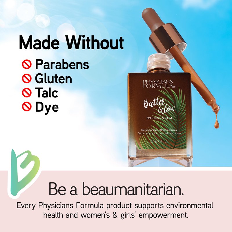 Physicians Formula Butter Glow Bronzing Serum, Innovative & Nourishing Skincare Bronzing Drops for Radiant, Natural Sunkissed Complexion - Sunkissed Glow