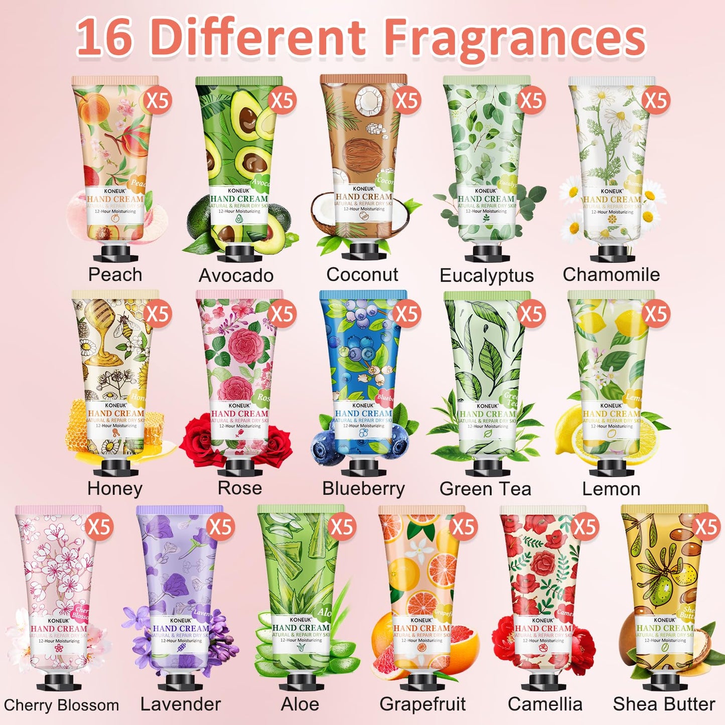 80 Pack Hand Cream Set for Dry Cracked Hands, Bulk Hand Lotion Travel Size for Thank You Gifts, Mini Hand Cream for Teacher Appreciation Gifts, Birthday Gifts and Bridal Shower Gifts for Guests