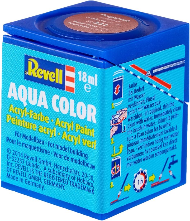 Aqua Red Bordeaux Satin Model Paint - Revell 36331 | 17ml Non-Toxic Formula