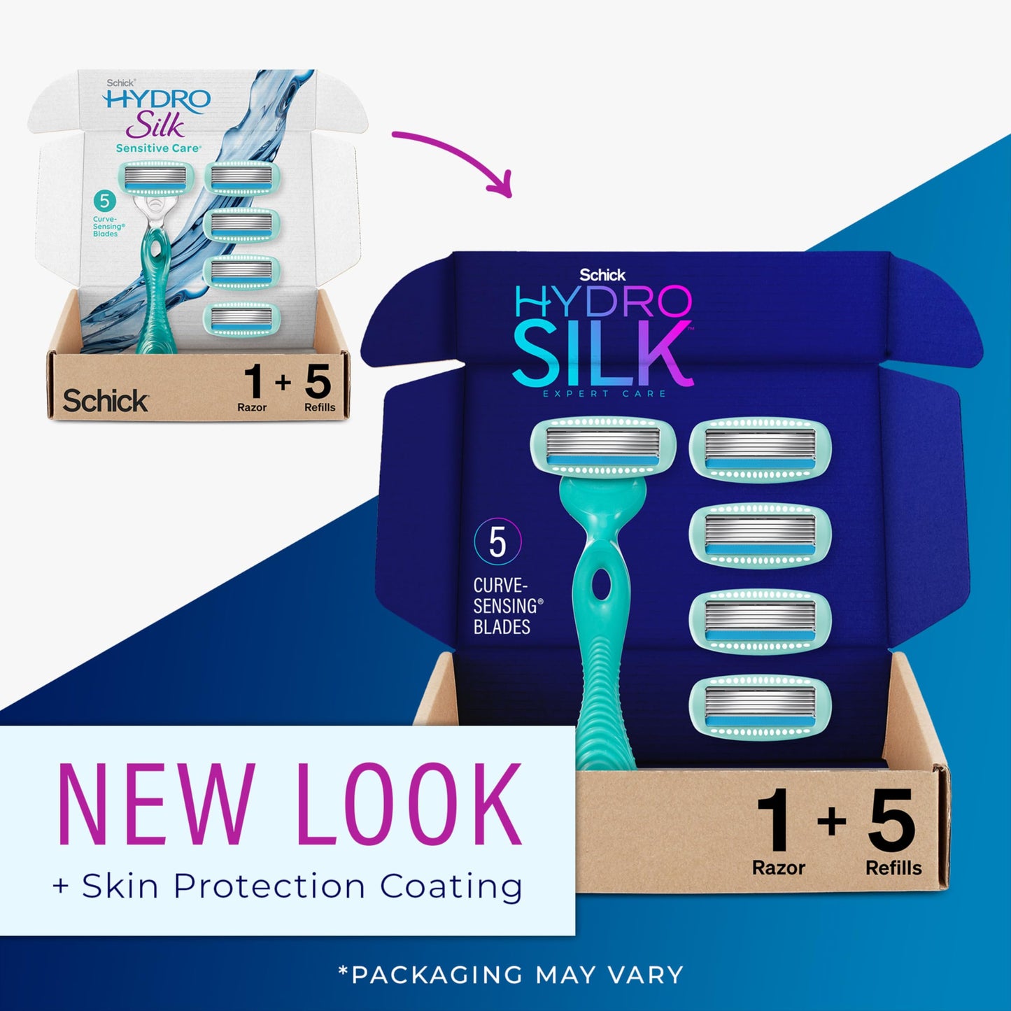 Schick Hydro Silk Trimstyle Bikini Razors with Trimmer |5 Blade for Women, Hair Removal | 1 Handle & 3 Razor Blade Refills & Sensitive Skin Razor for Women With 5 Moisturizing Razor Blade Refills