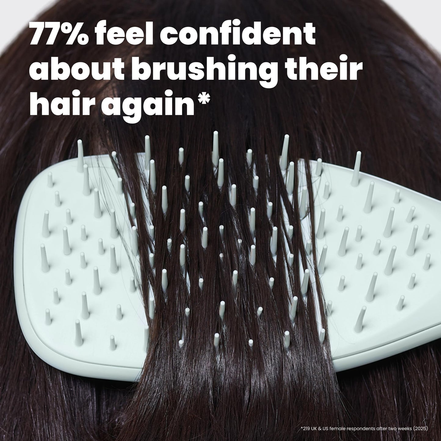 Tangle Teezer Extra Gentle Detangler Hair Brush, with Fewer Bristles for Gentle & Effective Detangling to Minimize Hair Loss & Breakage, Eucalyptus Green