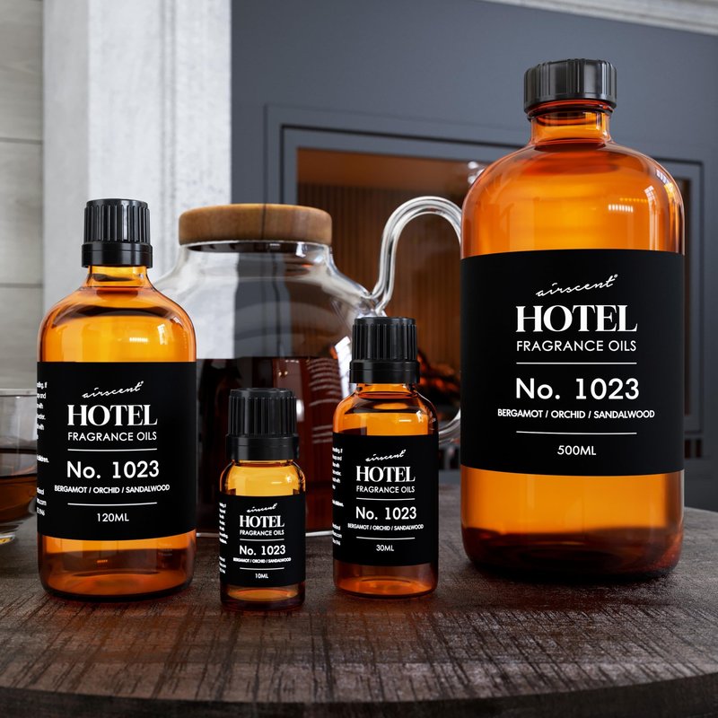 AirScent Hotel Diffuser Oil No. 1023 Inspired by The Baccarat Hotel Scent - Love Affair Fragrance Oil for Ultrasonic and Waterless Diffusers and Crafting - 10 mL, 0.34 fl oz Bottle