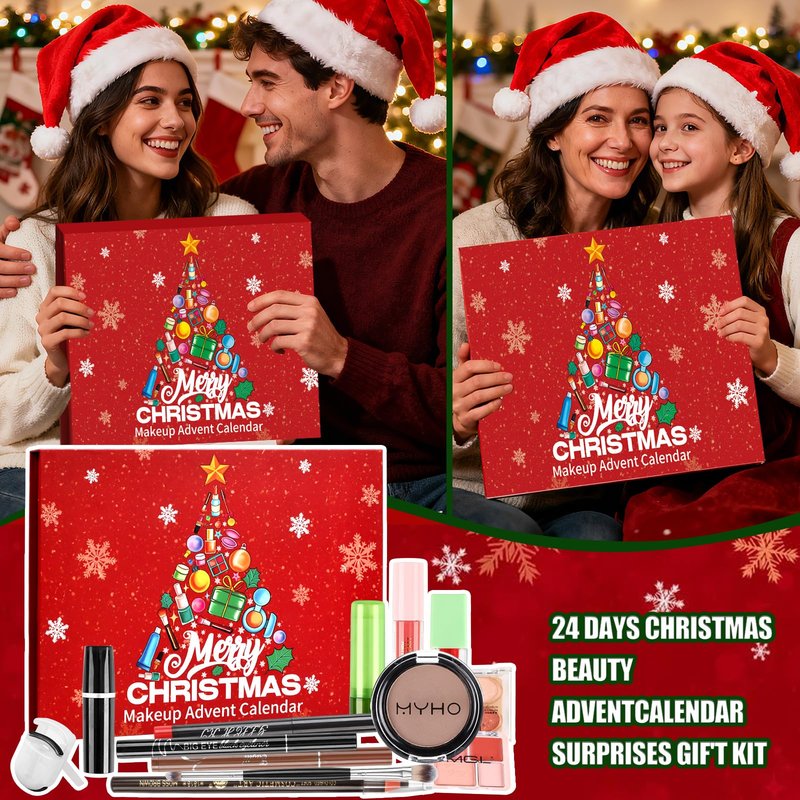 Zenoble Makeup Advent Calendar 2025, Advent Beauty Calendar 24 Days Christmas Countdown Full Makeup Surprise Gift Kit for Women & Teen Girls