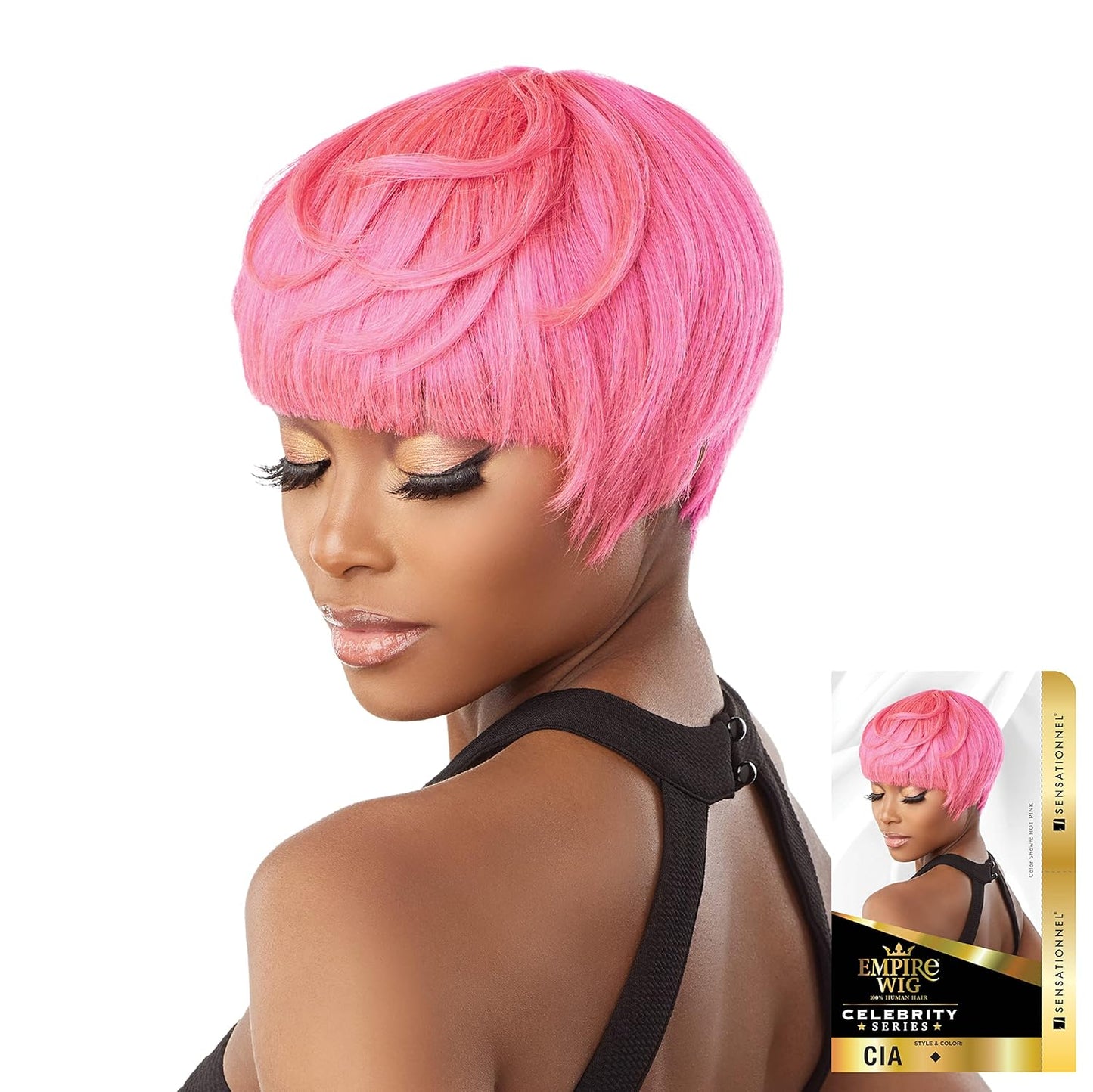 Sensationnel Empire Human Hair Wig - Cia Celebrity Inspired Pre-Styled Salon Cut | T2/27 Color